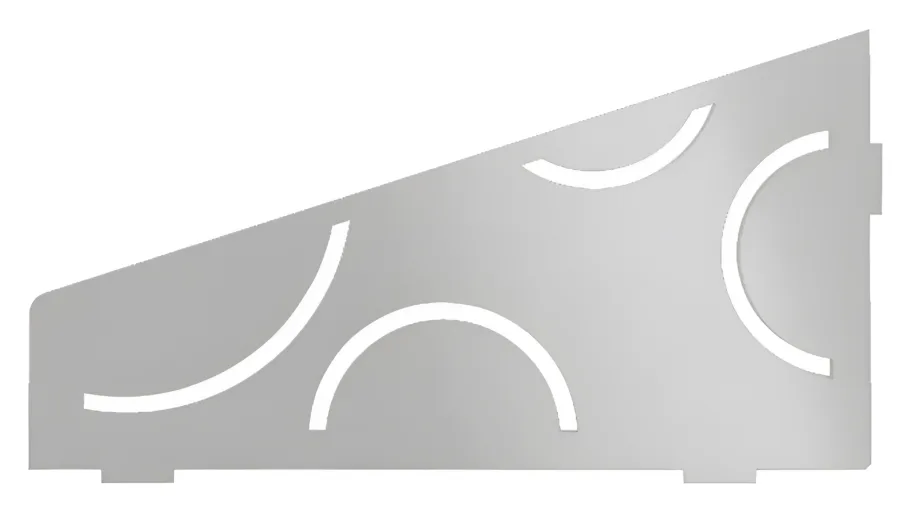 Schlueter SHELF-E S3 154x295mm Planchet design CURVE roestvast staal geborsteld