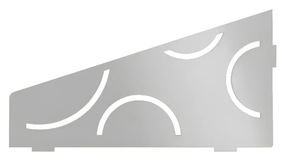Schlueter SHELF-E S3 154x295mm Planchet design CURVE alu structuur-gecoat creme TSC