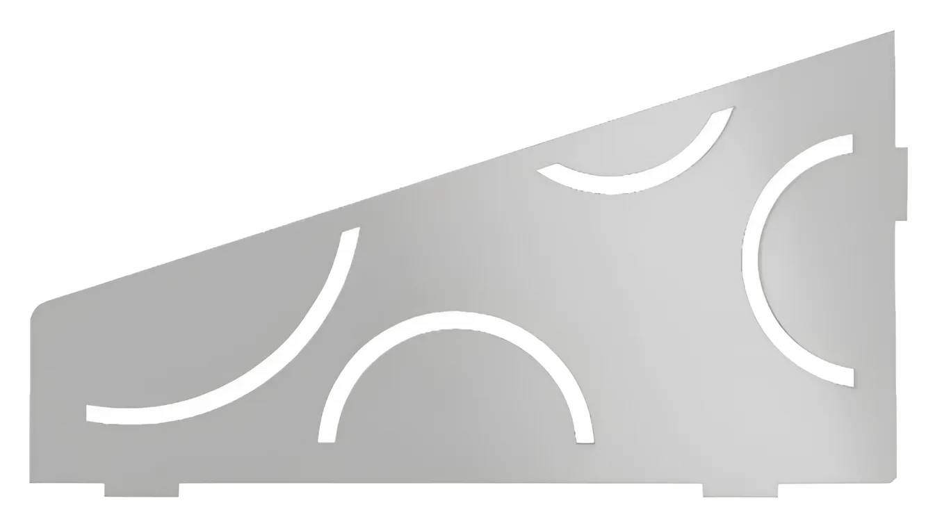 Schlueter SHELF-E S3 154x295mm Planchet design CURVE alu structuur-gecoat donker antraciet TSDA