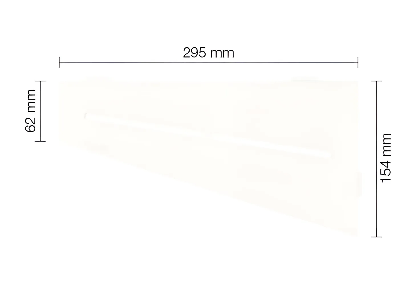 Schlueter SHELF-E S3 154x295mm Planchet design PURE alu met kleurcoating zuiver wit mat MBW