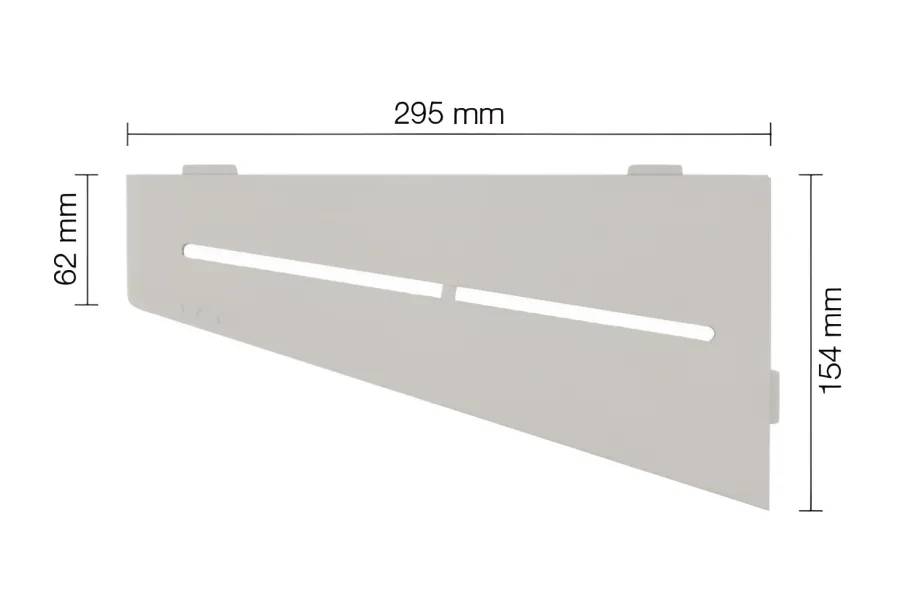 Schlueter SHELF-E S3 154x295mm Planchet design PURE alu structuur-gecoat beigegrijs TSBG