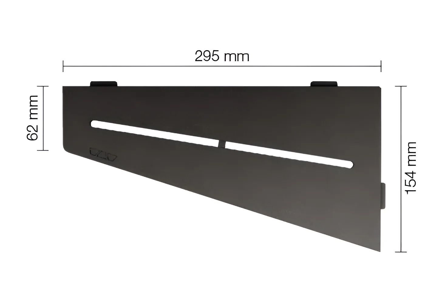 Schlueter SHELF-E S3 154x295mm Planchet design PURE alu structuur-gecoat donker antraciet TSDA