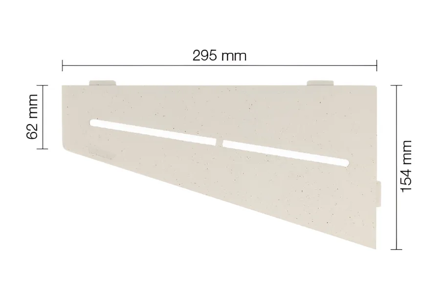 Schlueter SHELF-E S3 154x295mm Planchet design PURE alu structuur-gecoat ivoor TSI