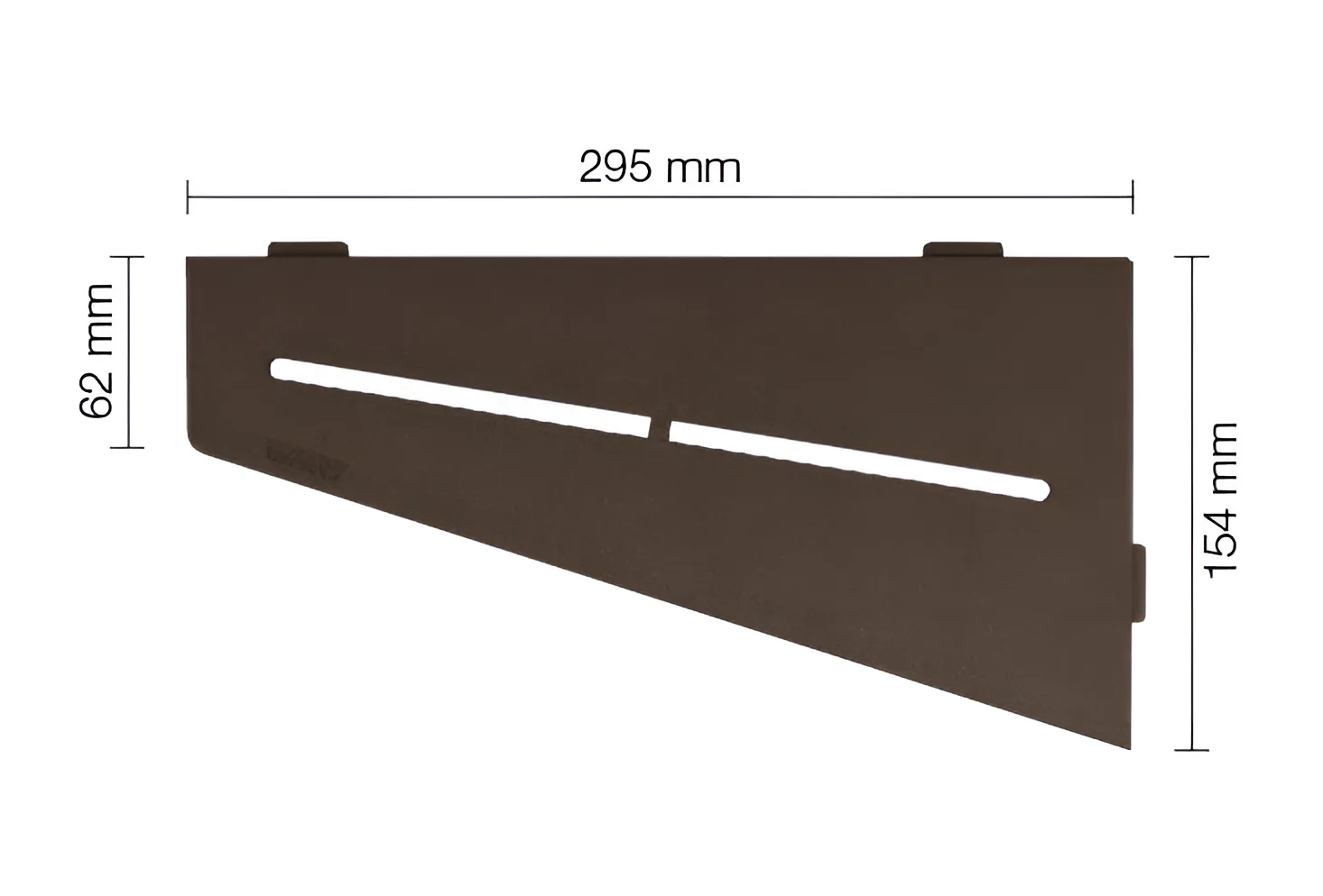 Schlueter SHELF-E S3 154x295mm Planchet design PURE alu structuur-gecoat brons TSOB