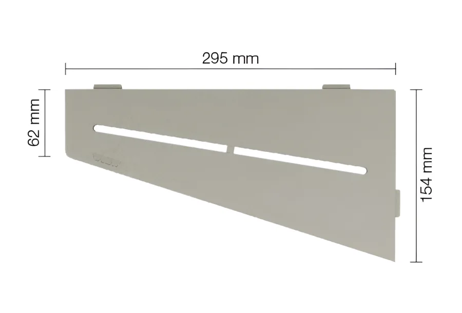 Schlueter SHELF-E S3 154x295mm Planchet design PURE alu structuur-gecoat steengrijs TSSG
