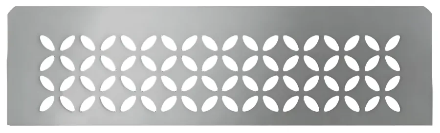Schlueter SHELF-N S1 300x87mm Planchet design FLORAL roestvast staal geborsteld