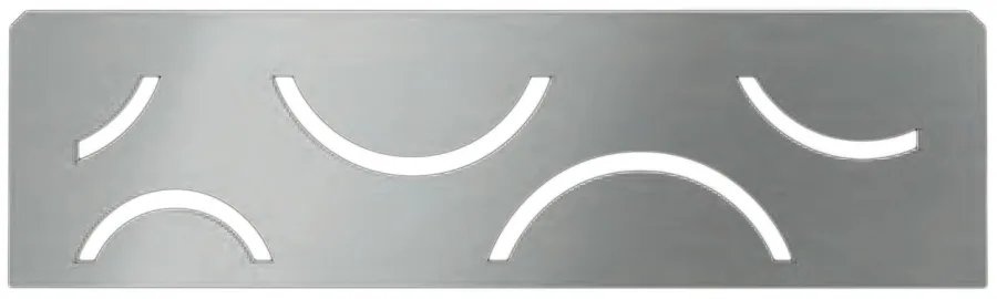 Schlueter SHELF-N S1 300x87mm Planchet design CURVE alu met kleurcoating zuiver wit mat MBW