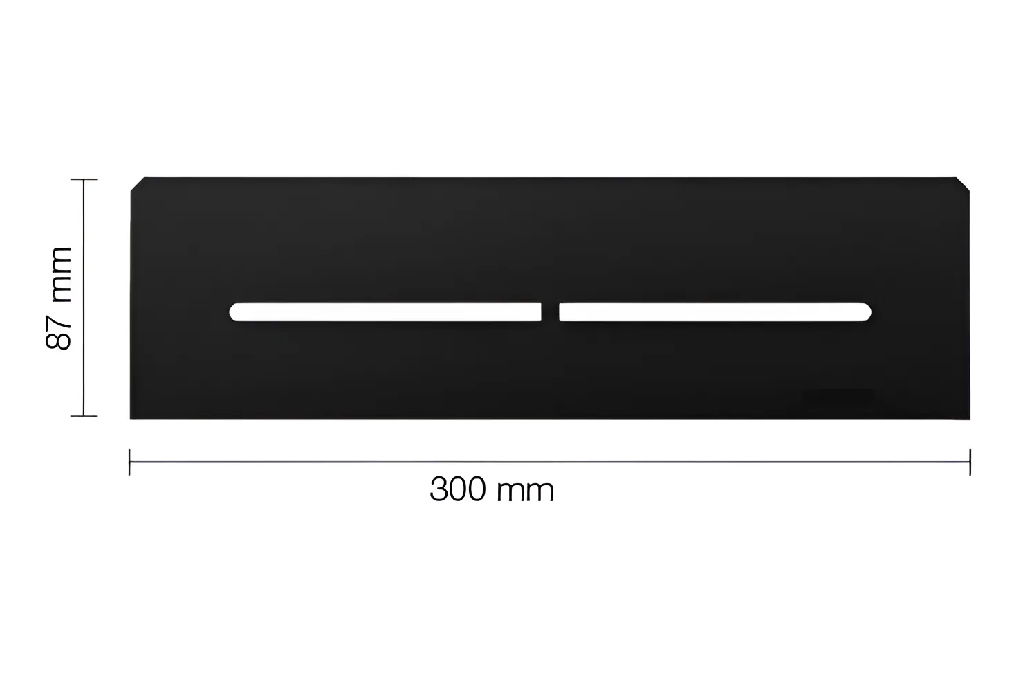 Schlueter SHELF-N S1 300x87mm Planchet design PURE grafietzwart mat MGS