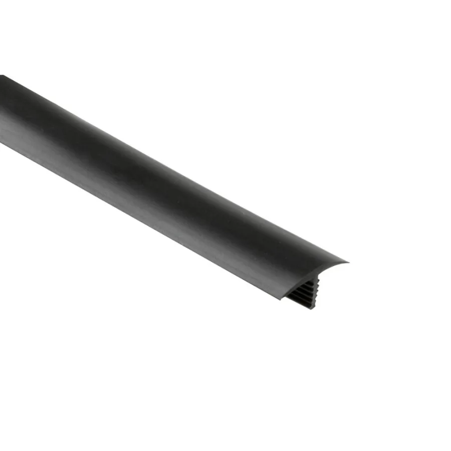 Schlueter SHOWERPROFILE-WSC 3,0m halfronde lip B=16mm grafietzwart