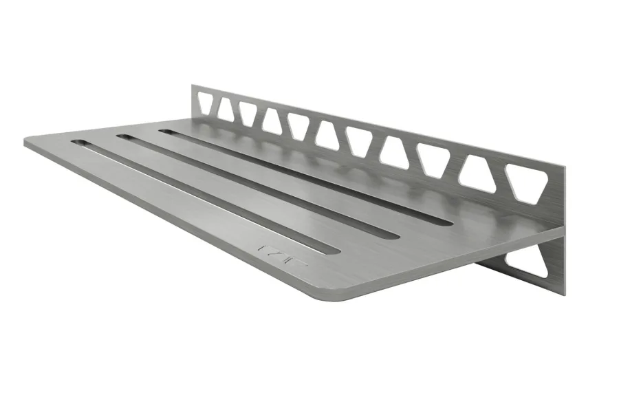 Schlueter SHELF-W S1 300x115mm Planchet design WAVE roestvast staal geborsteld