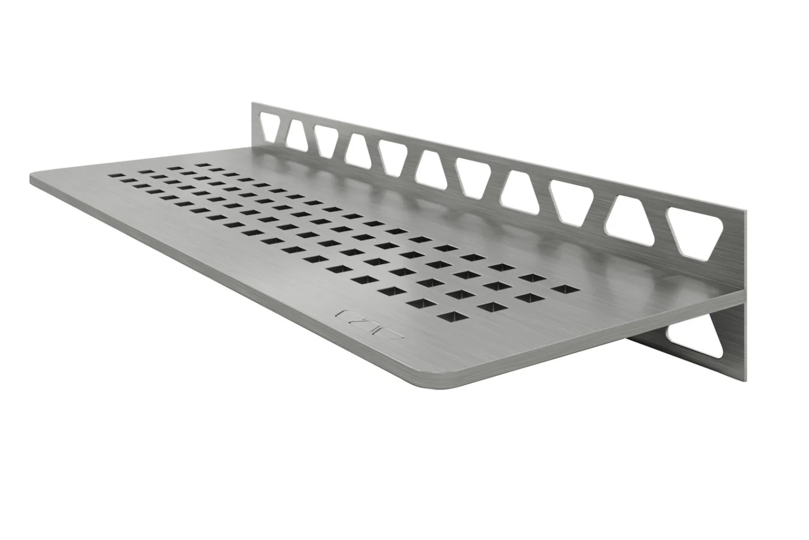 Schlueter SHELF-W S1 300x115mm Planchet design SQUARE roestvast staal geborsteld