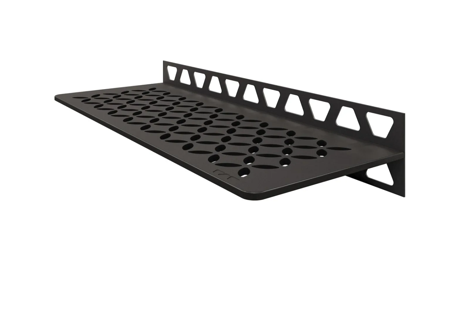 Schlueter SHELF-W S1 300x115mm Planchet design FLORAL alu structuur-gecoat donker antraciet TSDA