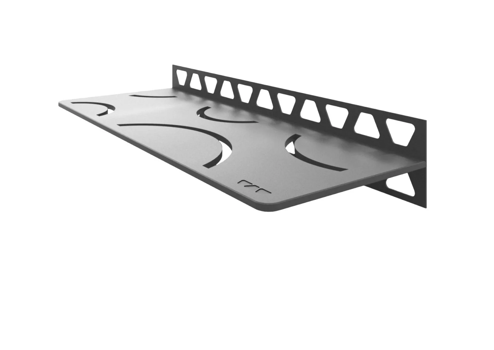 Schlueter SHELF-W-S1 300x115mm Planchet design FLORAL alu structuur-gecoat grijs TSG