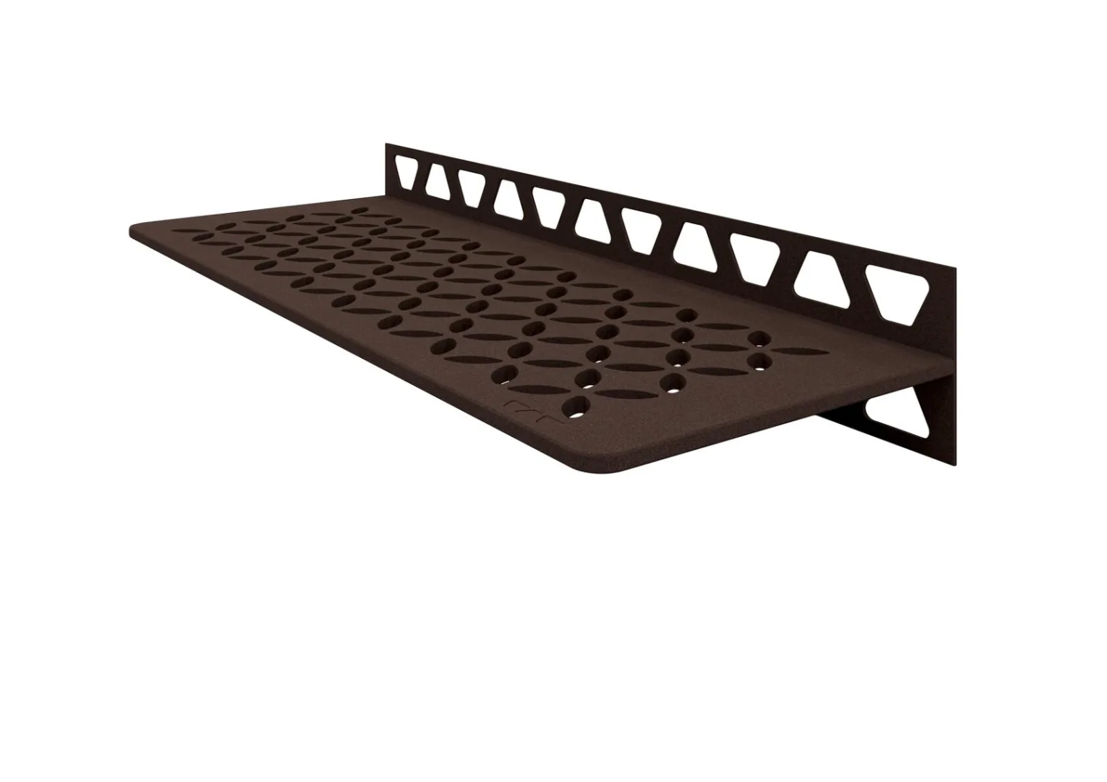 Schlueter SHELF-W S1 300x115mm Planchet design FLORAL alu structuur-gecoat brons TSOB