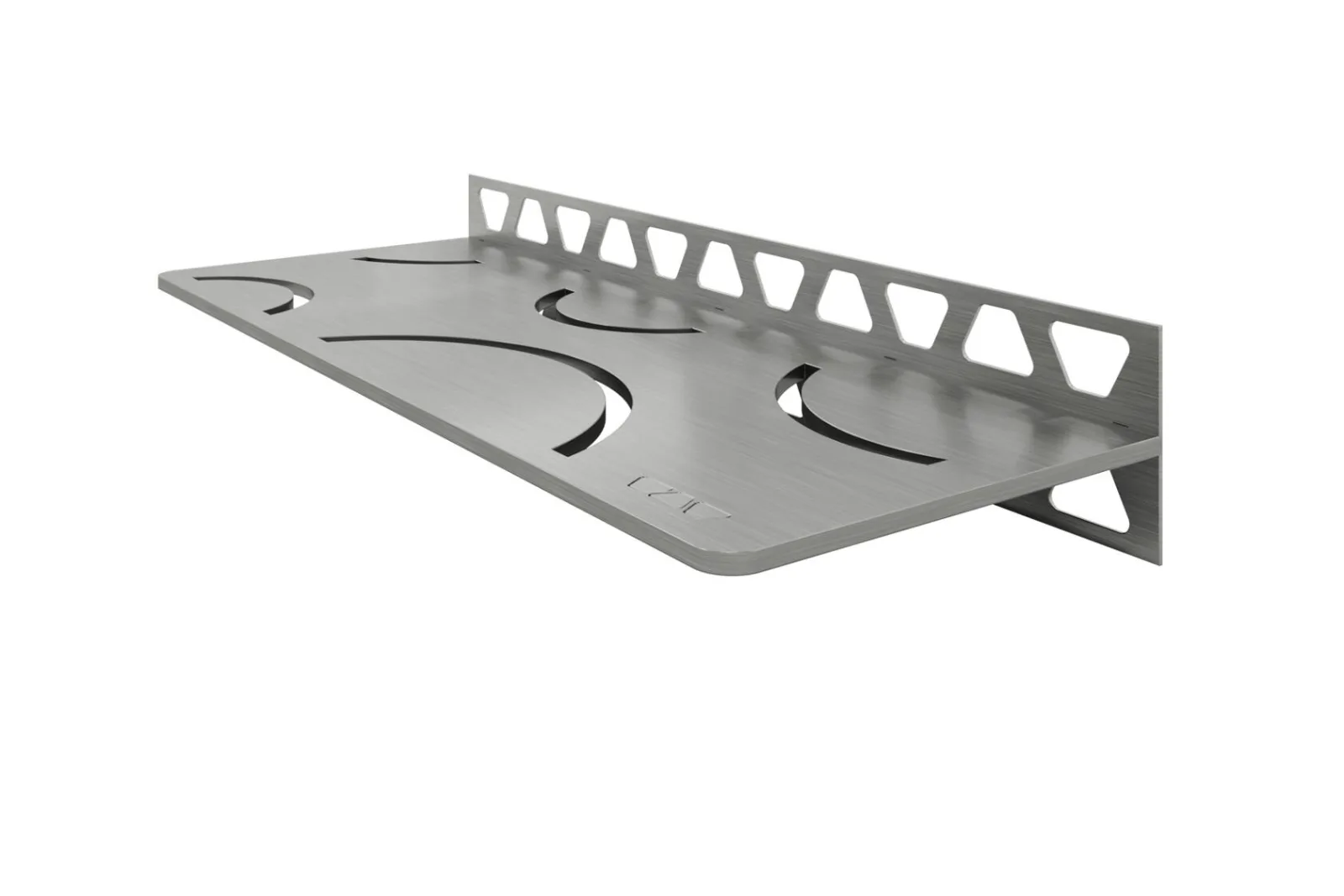 Schlueter SHELF-W S1 300x115mm Planchet design CURVE roestvast staal geborsteld