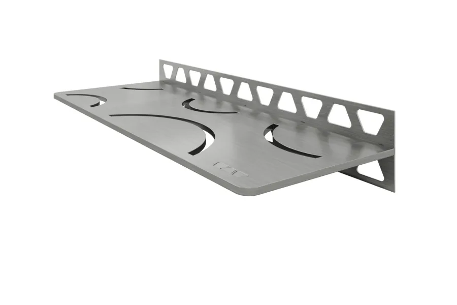 Schlueter SHELF-W S1 300x115mm Planchet design CURVE roestvast staal geborsteld