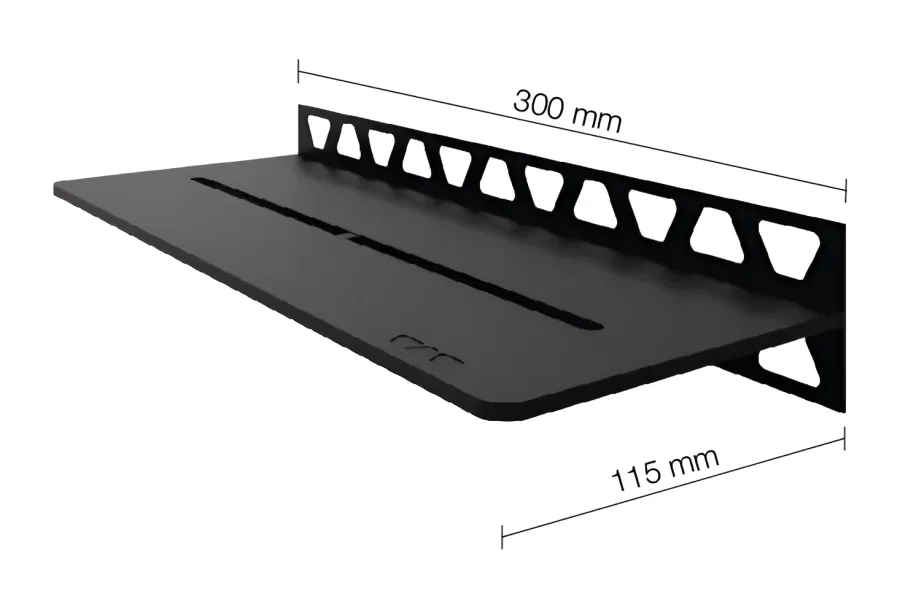 Schlueter SHELF-W S1 300x115mm Planchet design PURE grafietzwart mat MGS