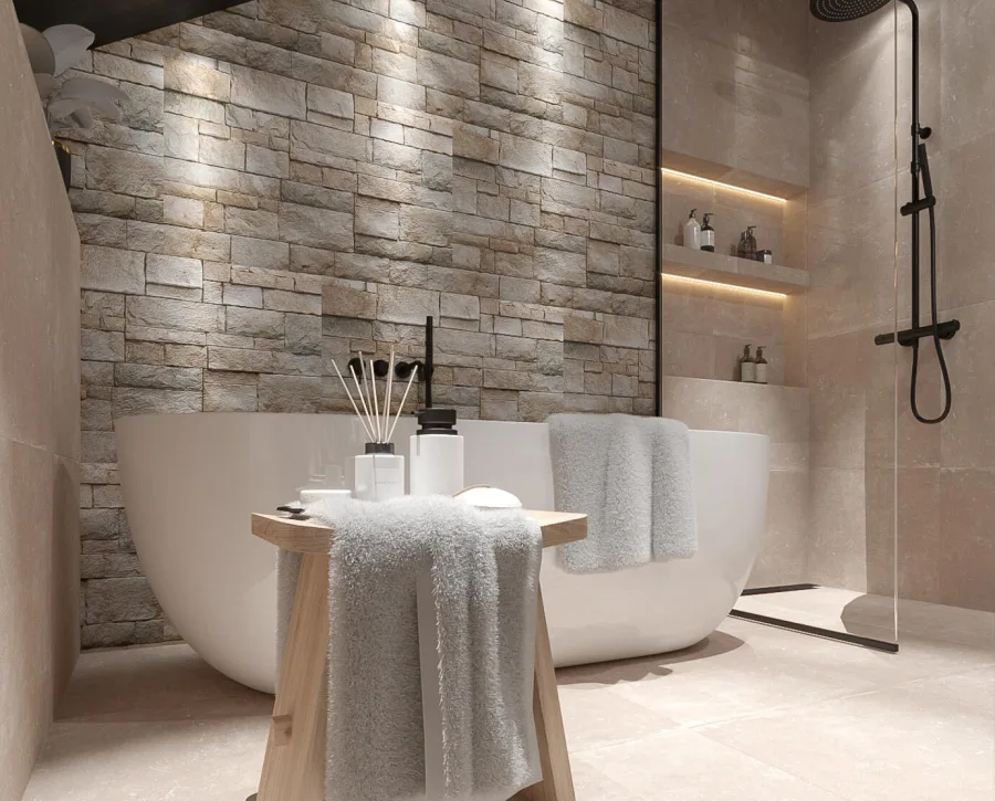 Stabigo Stone Panel Creme 25x50