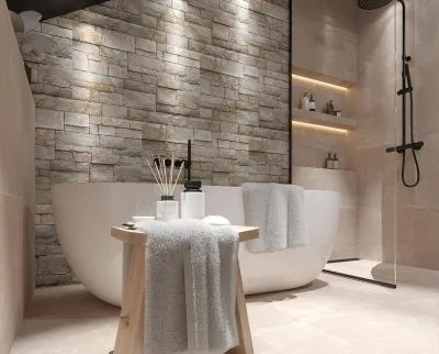 Stabigo Stone Panel Creme 25x50
