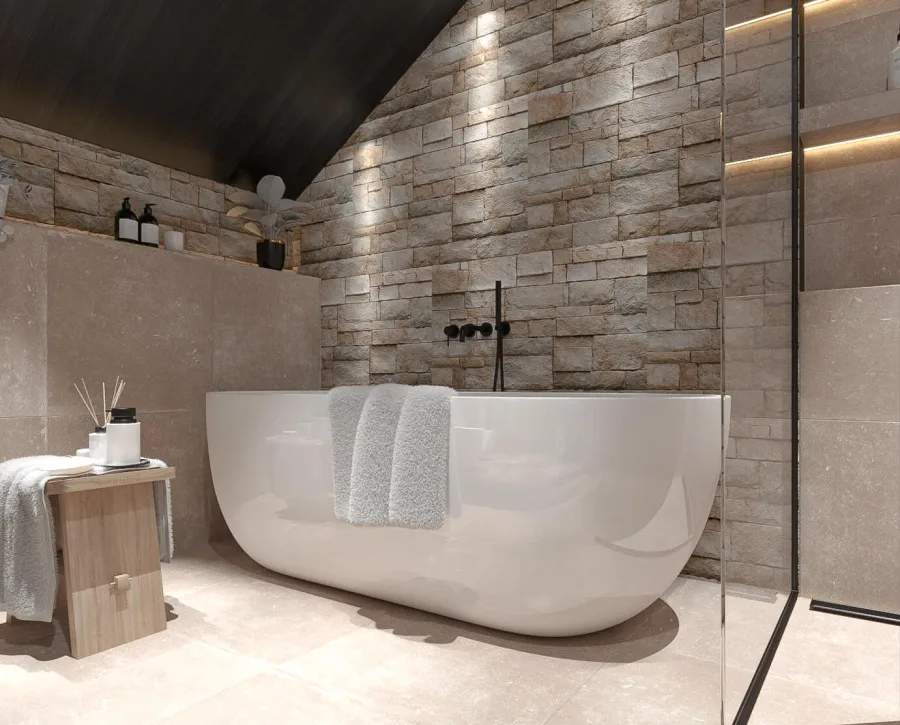 Stabigo Stone Panel Creme 25x50