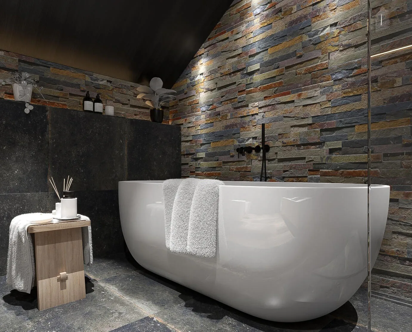 Stabigo Stone Panel Grijs 16x50